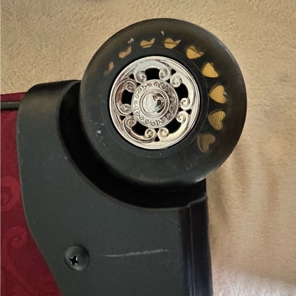 Brighton Rolling weekender with loops for cosmetics, black leather and fabric - Picture 6 of 6